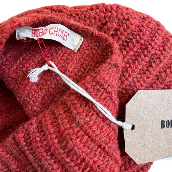 Bobo Choses Red Knit kids Beanie NWT - Picture 2 of 5